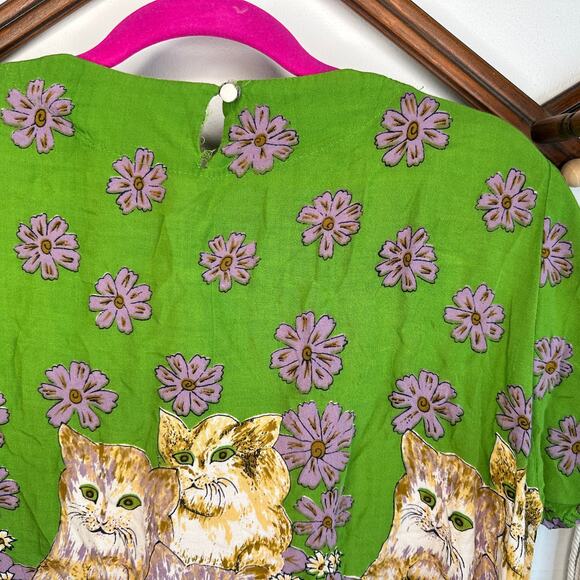 Vintage Aladdin Batik Cat Graphic Blouse - Picture 5 of 6